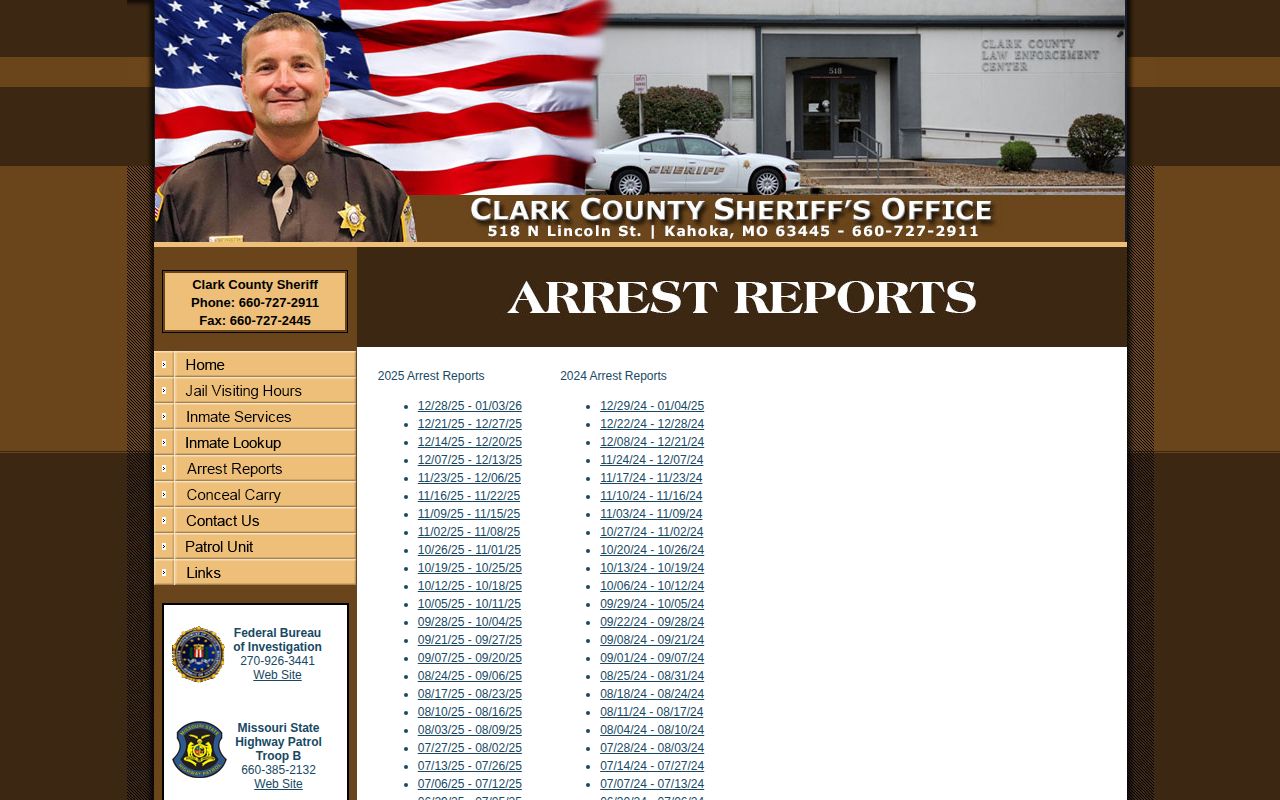 Clark County archived police blotter reports